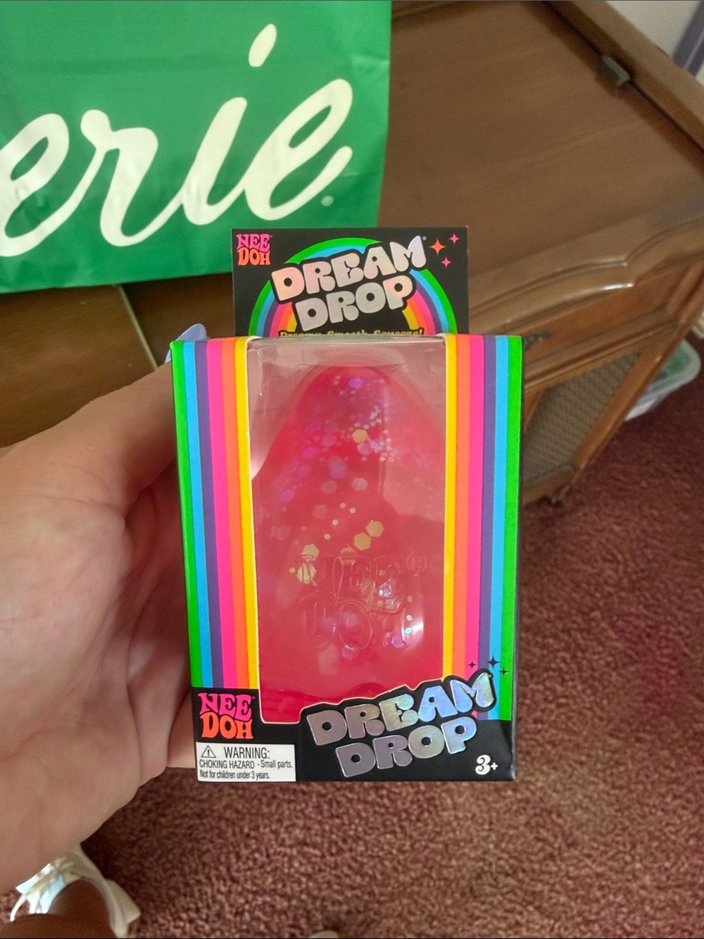 NeeDoh Dream Drop Pink sparkles